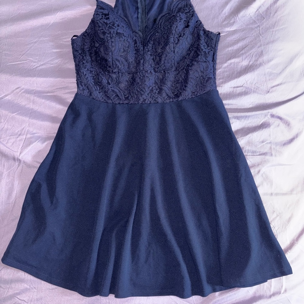 City Studio Navy Blue Dress